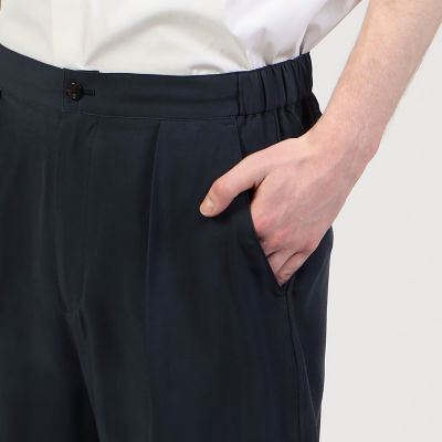 シルク　サイドシャーリングパンツ