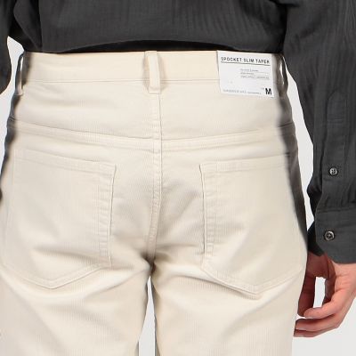 コットンピケ　５ポケットスリムパンツ