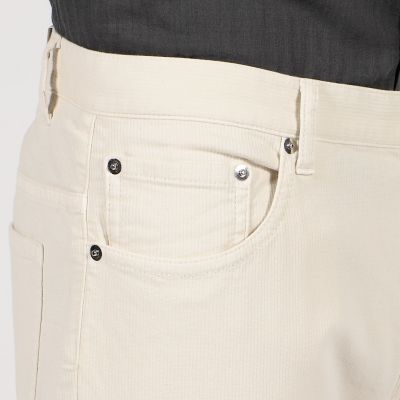 コットンピケ　５ポケットスリムパンツ