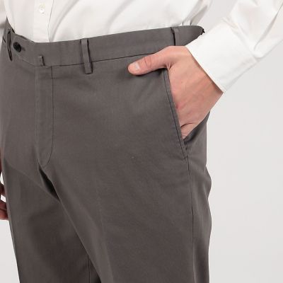 コットンピケ　スリムストレートパンツ