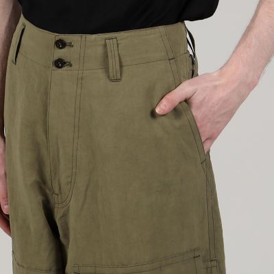 リネンコットン　ワークパンツ