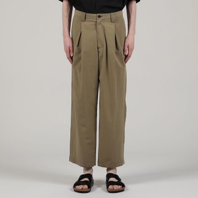 コットンウェザー　タックパンツ