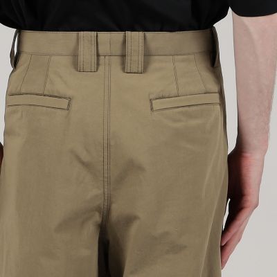 コットンウェザー　タックパンツ