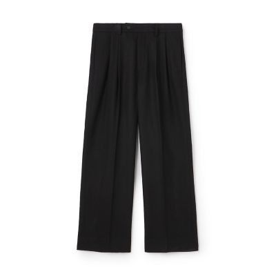フランネラーナ　２タックワイドストレートパンツ