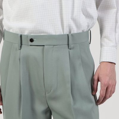 ハルトツイル　２タックワイドストレートパンツ