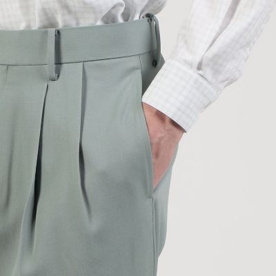 ハルトツイル　２タックワイドストレートパンツ
