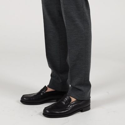 ウールナイロン　スリムストレートパンツ