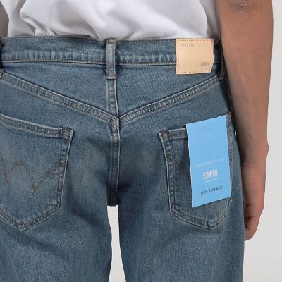 別注】EDWIN SLIM TAPPERED USED デニムパンツ