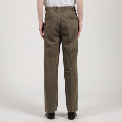 ウールナイロン　１プリーツ　ストレート　バレルパンツ