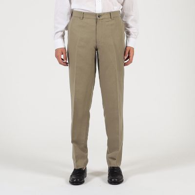 リネンコットン サイドアジャスター ノープリーツパンツ