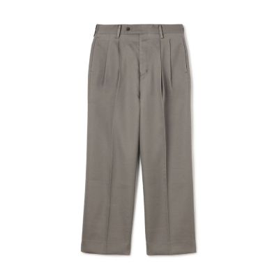 ウールコットンツイル 2プリーツスラックス | TOMORROWLAND