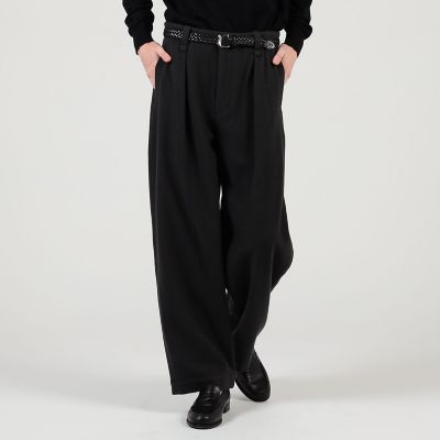 ウールナイロンビーバー 1プリーツカーブパンツ | TOMORROWLAND (Men