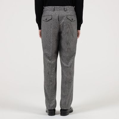 【美品】パルジレリ×グアベロ カシミヤ混フランネル スラックスパンツ グレー46 カレッジフランネルウール ノープリーツスラックス | TOMORROWLAND