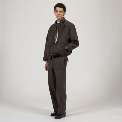 ウールメルトンストライプ ワイドパンツ | TOMORROWLAND (Men