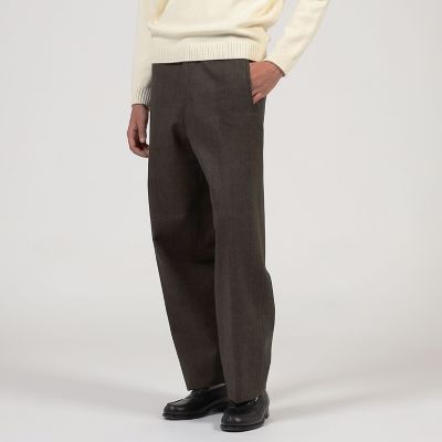 ウールメルトンストライプ ワイドパンツ | TOMORROWLAND (Men