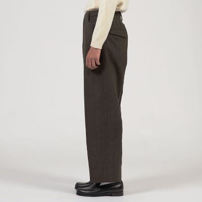 ウールメルトンストライプ ワイドパンツ | TOMORROWLAND (Men