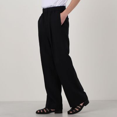 セルロースリネン バレルワイドストレートパンツ セットアップ対応