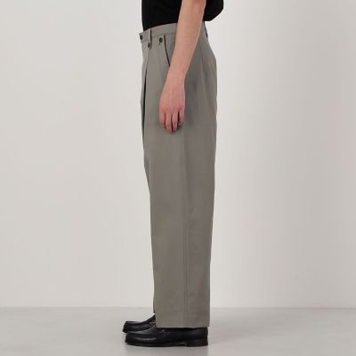 60／2コットンギャバジン 1タックペグトップパンツ | TOMORROWLAND