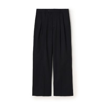 ウールポリエステルツイル 2タックワイドトラウザーズ セットアップ