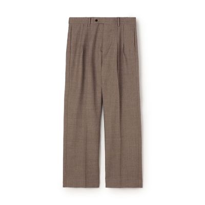 ウールツイル 2タックワイドストレートパンツ セットアップ対応