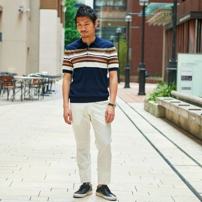 アイスコットン　スリムチノパンツ