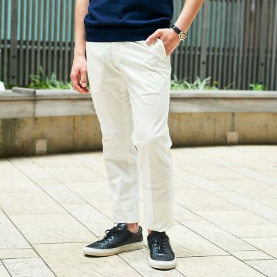 アイスコットン　スリムチノパンツ