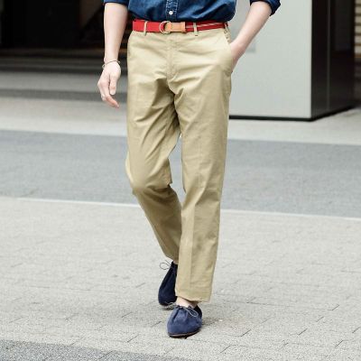 アイスコットン　スリムチノパンツ