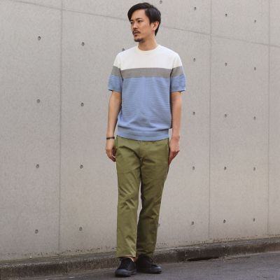 アイスコットン　スリムチノパンツ