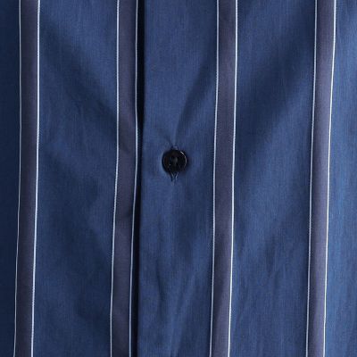 コットン　バンドカラーストライプ半袖シャツ　ＡＲＣＨＩＶＥ　ＦＩＴ