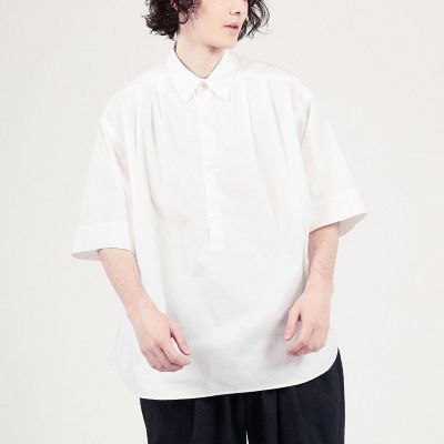 コットンタイプライター　プルオーバータックシャツ