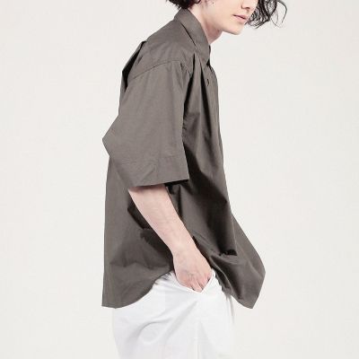 コットンタイプライター　プルオーバータックシャツ