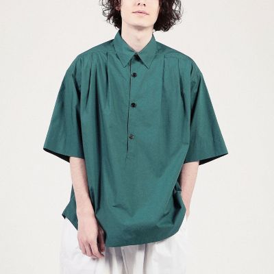 コットンタイプライター　プルオーバータックシャツ