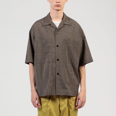 ウールレーヨン ダブルポケットオープンカラーシャツ