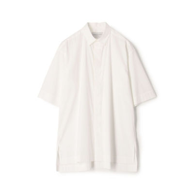 【SALE】ストレッチブロード ショートスリーブシャツ 11ホワイト トップス