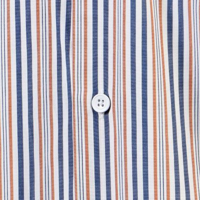 コットンブロード　ショートスリーブバンドカラーシャツ