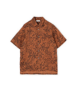 TOMORROWLAND (Men)/トゥモローランド ６０リネンリーフプリント　レギュラーカラーシャツ