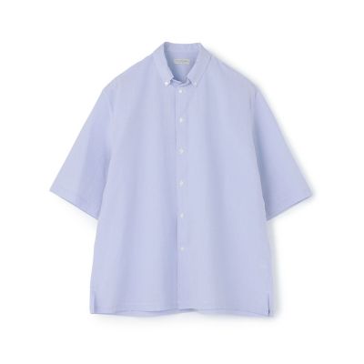 ＜三越伊勢丹/公式＞【SALE】TOMORROWLAND (Men)/トゥモローランド 160／2コットンサッカー ショートスリーブボタンダウンシャツ 62Lブルーケイ トップス【三越伊勢丹/公式】