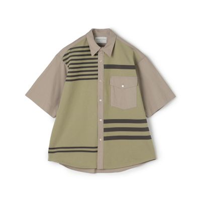 コットンポリエステルニットコンビ　レギュラーカラーシャツ