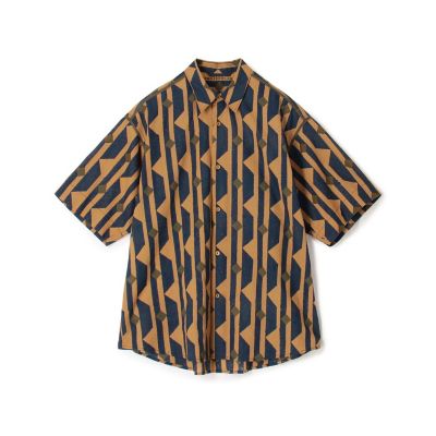 ＜TOMORROWLAND (Men)＞インド　コットン　ブロックプリント　ハーフスリーブシャツ