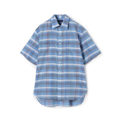 【SALE】TOMORROWLAND (Men)/トゥモローランド コットンシルク マドラスチェック ハーフスリーブシャツ 64ブルーケイ トップス【三越伊勢丹/公式】