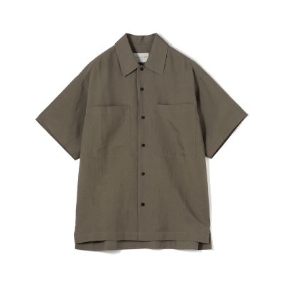 セルロースリネン ダブルポケット ハーフスリーブシャツ