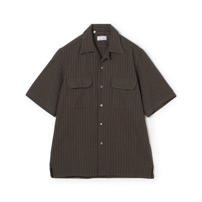 ＜TOMORROWLAND (Men)＞【別注】Ｓａｌｖａｔｏｒｅ　Ｐｉｃｃｏｌｏ　ＢＲＹＡＮ　コットンドビー　オープンカラー　ハーフスリーブシャツ