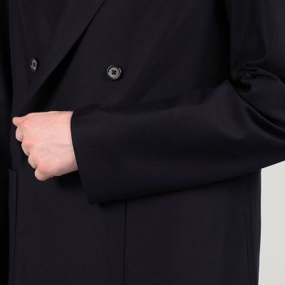 コットンナイロンジャージー ダブルブレステッド4Bジャケット