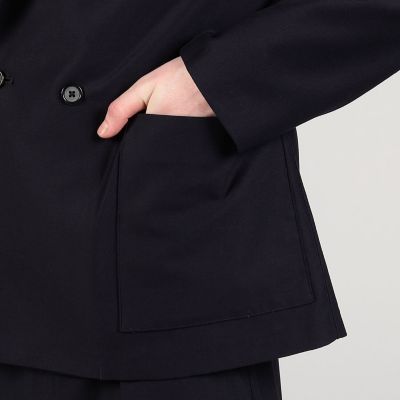 コットンナイロンジャージー ダブルブレステッド4Bジャケット