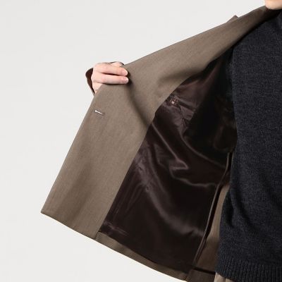 ウールレーヨンツイル　ダブルブレステッド４Ｂジャケット