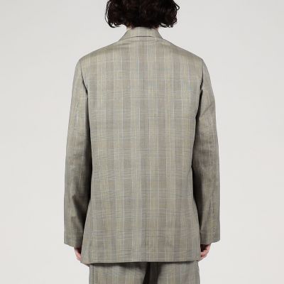 シルク　グレンチェック　ダブルブレステッド６Ｂジャケット
