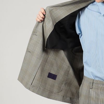 シルク　グレンチェック　ダブルブレステッド６Ｂジャケット