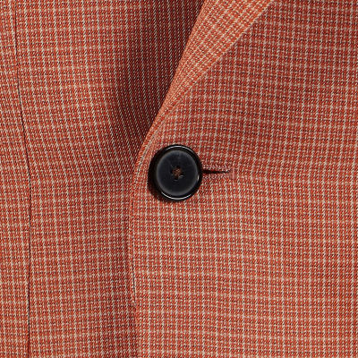 シルクコットン ハウンドトゥース ダブルブレステッド6Bジャケット