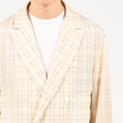 ポリエステルナイロンキュプラ　ダブルブレステッド４Ｂジャケット