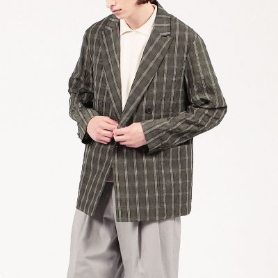 ポリエステルナイロンキュプラ　ダブルブレステッド４Ｂジャケット